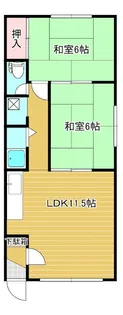 白土ハイツ【2階】の間取り