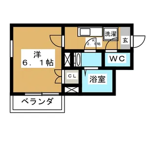 ベルメゾン松戸【1階】の間取り