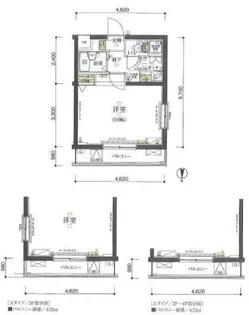 リヴシティ世田谷池尻【4階】の間取り