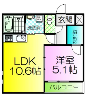 フジパレス湊III番館【3階】の間取り