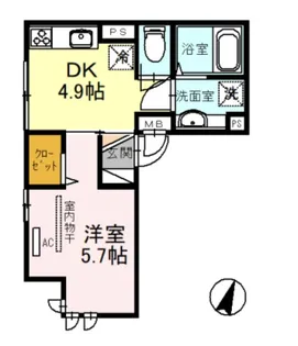 ダイアモンドフジ88【2階】の間取り
