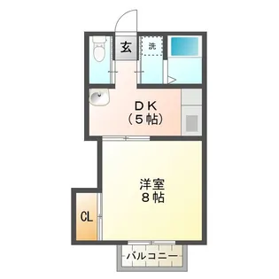 コーポ三喜B【1階】の間取り