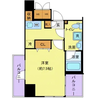 ディアレイシャス新宿中落合【7階】の間取り