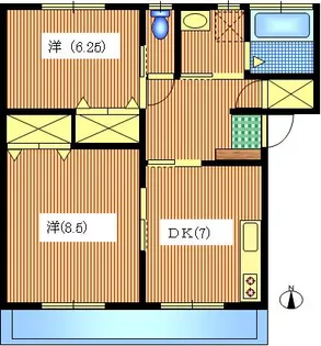 ハイツカズハラ【2階】の間取り