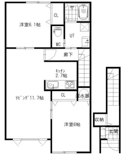 ラ・フォセットIV【2階】の間取り