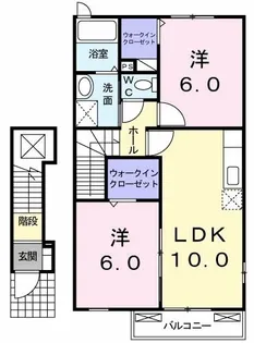ローズ ミナギ【2階】の間取り