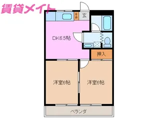 サン高茶屋ハイツ【1階】の間取り