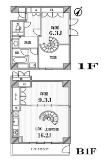HF目黒行人坂レジデンス【1階】の間取り