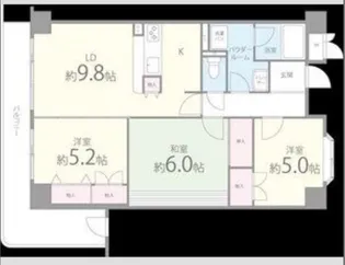 パラッツォドゥエ【4階】の間取り