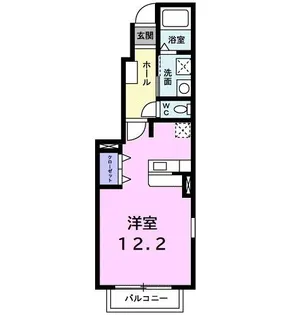 クレストパークコート【1階】の間取り
