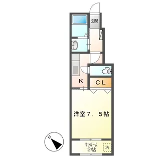 1Kの間取り画像