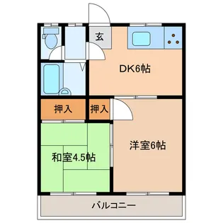 原グランドハイツ【1階】の間取り