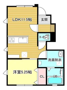 ラ・ルーチェB【1階】の間取り