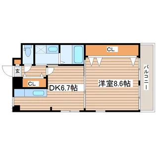 アートシャルマン東仙台【1階】の間取り