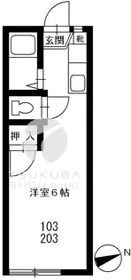 マコトハウス A棟【1階】の間取り