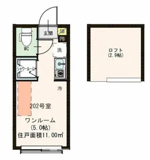 ハーモニーテラス・リアン【2階】の間取り