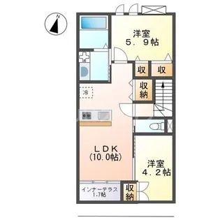 アードレークレセント【2階】の間取り