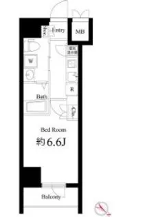 ハーモニーレジデンス横浜みなとみらい#001【7階】の間取り