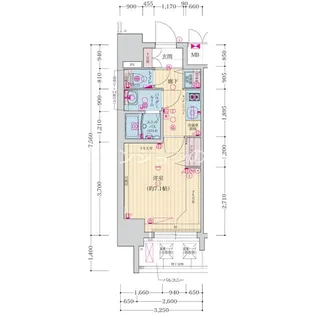 ファステート大阪ドームシティ【7階】の間取り