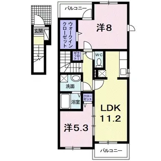 サンリットI【2階】の間取り