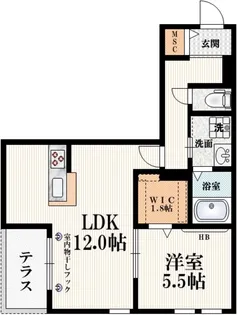 レガーロWest【1階】の間取り