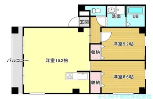 イーストヴィレッジB【1階】の間取り