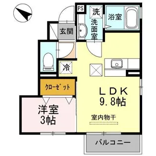 山形県山形市飯田西4【アパート】の間取り