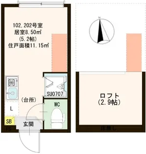 ハーモニーテラス豊玉北【1階】の間取り