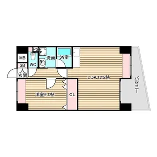 シティレジデンス福島X(旧阪神ハイグレードマンション10番館)【8階】の間取り