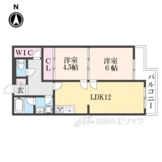 ビューハイツ京都山科【3階】の間取り