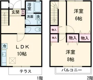 東京都昭島市大神町2【一戸建】の間取り