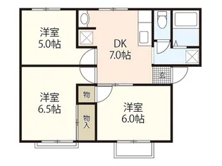 コーポ中島【1階】の間取り