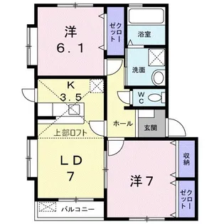 フォー・クラブ・タウンA【2階】の間取り