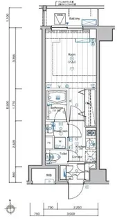 SYFORME NISHI-SHINJUKU-5CHOME【6階】の間取り