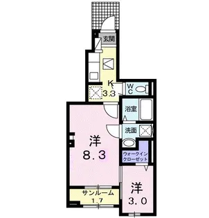 グレイスフル【1階】の間取り