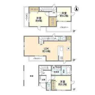 埼玉県さいたま市浦和区上木崎8【一戸建】の間取り