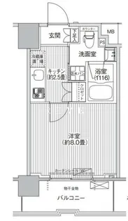 コスモグランス南品川【5階】の間取り