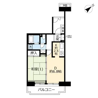 URプラザシティ相模大野【5階】の間取り