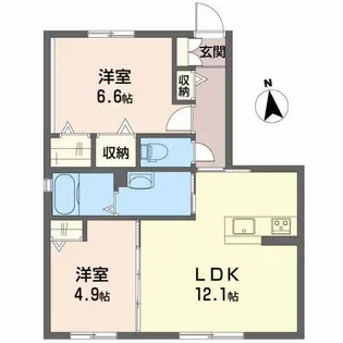 シャーメゾン・ジラソーレ B棟【1階】の間取り