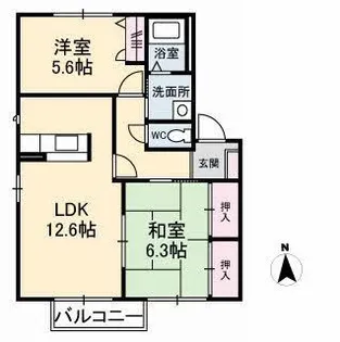フォーリスト B【1階】の間取り