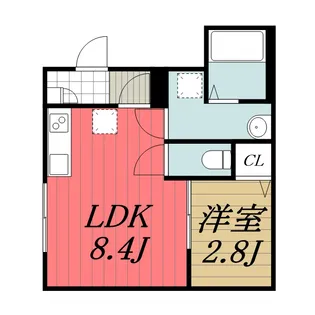 千葉県千葉市中央区登戸4【アパート】の間取り