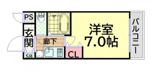エスリード本町【7階】の間取り
