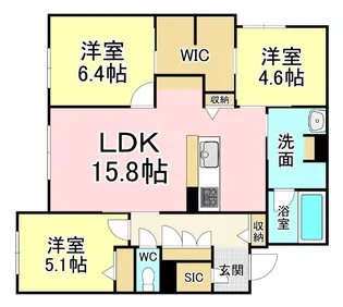 ベレオ青葉【1階】の間取り