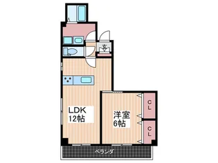 シャトー芦矢【5階】の間取り