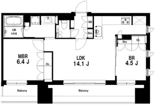 中目黒ウエスト【5階】の間取り