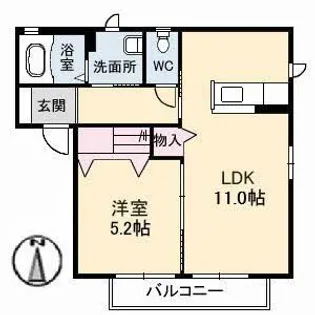ピュアライフ A棟【2階】の間取り
