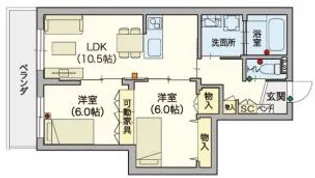 【シニア限定】カメリア赤塚【4階】の間取り