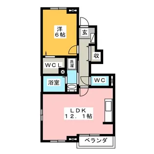 サンエイト【1階】の間取り
