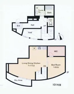 東京都世田谷区三軒茶屋1【マンション】の間取り