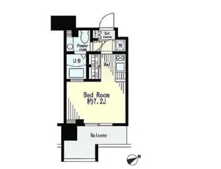 レジディア市谷薬王寺【3階】の間取り
